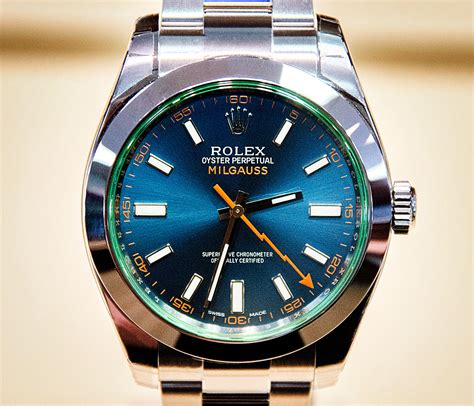 rolex milgauss blue resale value